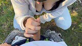 Amateur VickyBB gets big cock and big ass in the woods